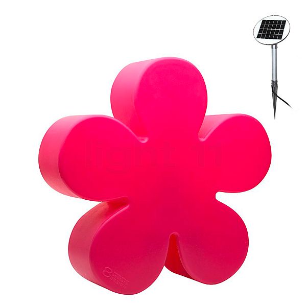 8 seasons design Shining Flower, lámpara de sobremesa rosa - ø60 cm - incl. bombilla - incl. módulo solar , Venta de almacén, nuevo, embalaje original