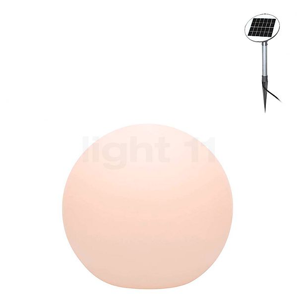 8 seasons design Shining Globe Floor Light white - ø50 cm - incl. lamp - incl. solar module , Warehouse sale, as new, original packaging