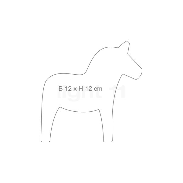 8 seasons design Shining Horse Lampada ricaricabile LED bianco , articolo di fine serie - vista in sezione
