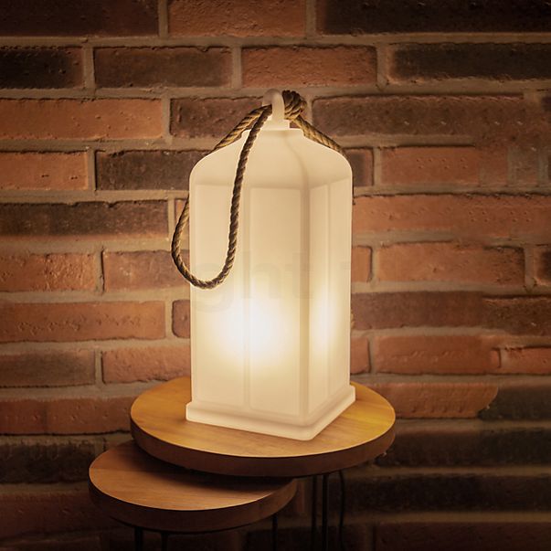 8 seasons design Shining Lantern Bordlampe hvid - incl. pærer