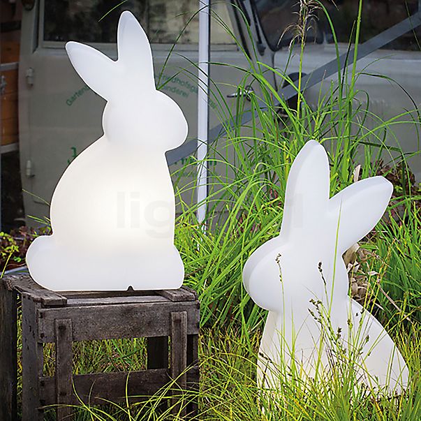 8 seasons design Shining Rabbit Tafellamp wit - 50 cm - incl. lichtbron