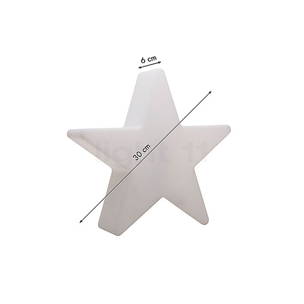 8 seasons design Shining Star Lampe rechargeable LED 9 cm , fin de série - vue en coupe