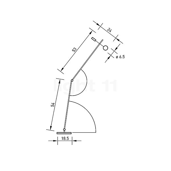 Absolut Lighting Absolut Desk Lamp LED black matt sketch