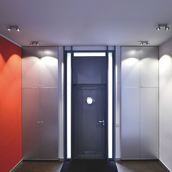 Absolut Lighting Basica Applique/Plafonnier 2 foyers LED argenté