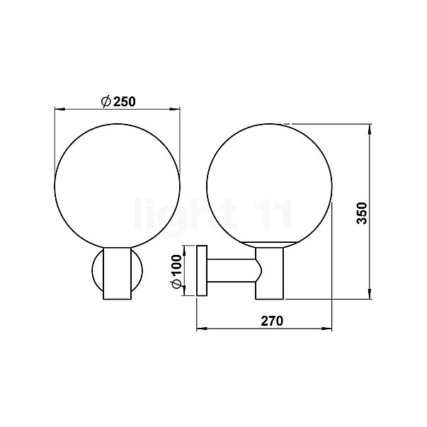 Albert Leuchten 0639 Wall light black - 660639 sketch