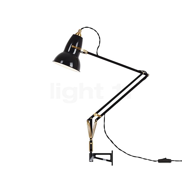 Anglepoise Original 1227 Brass Desk Lamp with Wall Bracket