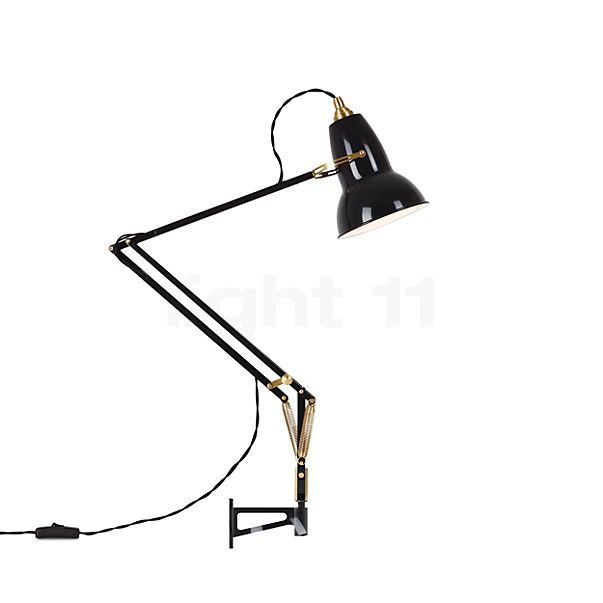 Anglepoise Original 1227 Brass Desk Lamp with Wall Mount