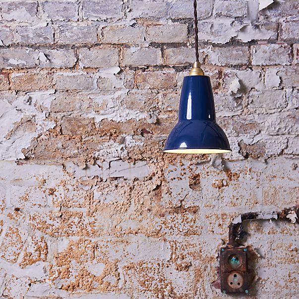 Anglepoise Original 1227 Brass, lámpara de suspensión azul