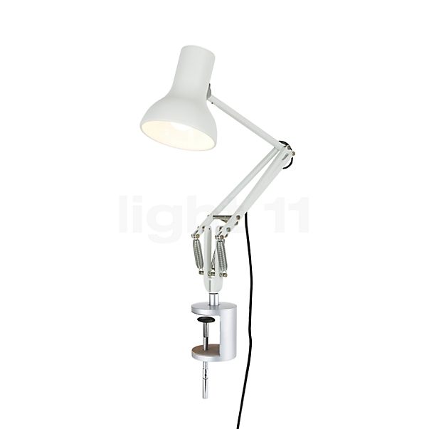 Anglepoise Type 75 Mini Desk Lamp with Clamp alpine white