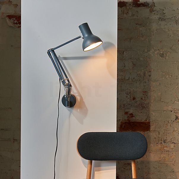 Anglepoise Type 75 Mini Lampe de bureau avec fixation murale gris