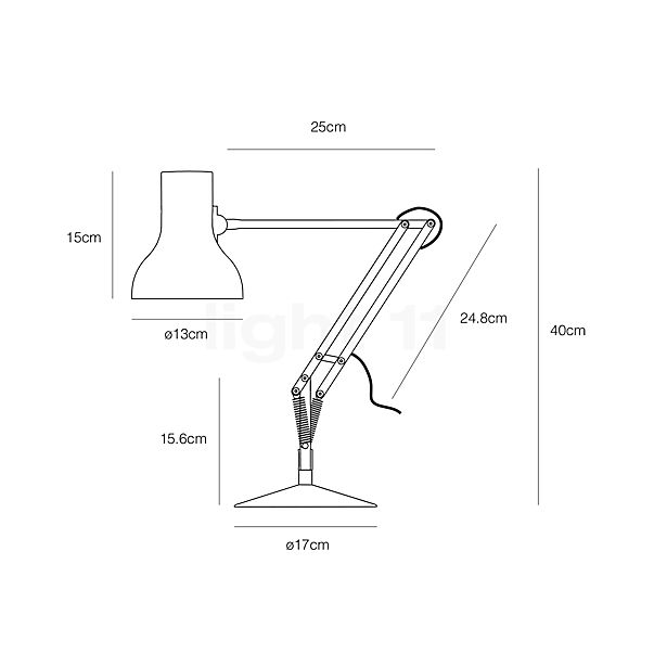 Anglepoise Type 75 Mini Paul Smith Edition Desk Lamp Edition Six sketch