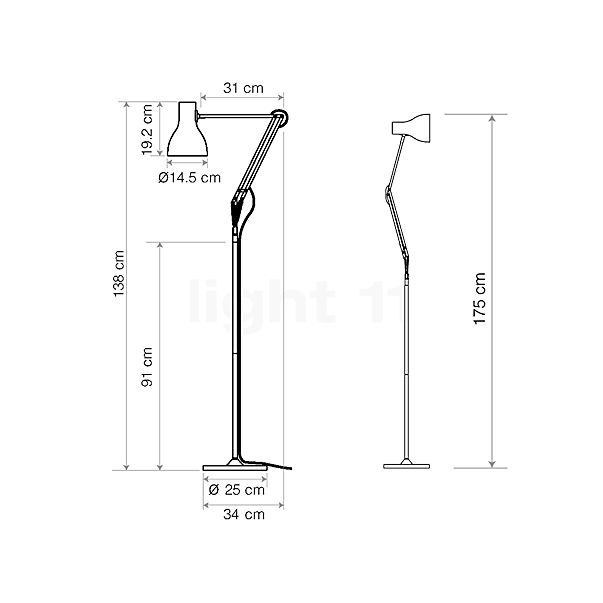 Anglepoise Type 75 Paul Smith Edition Floor Lamp Edition Six sketch