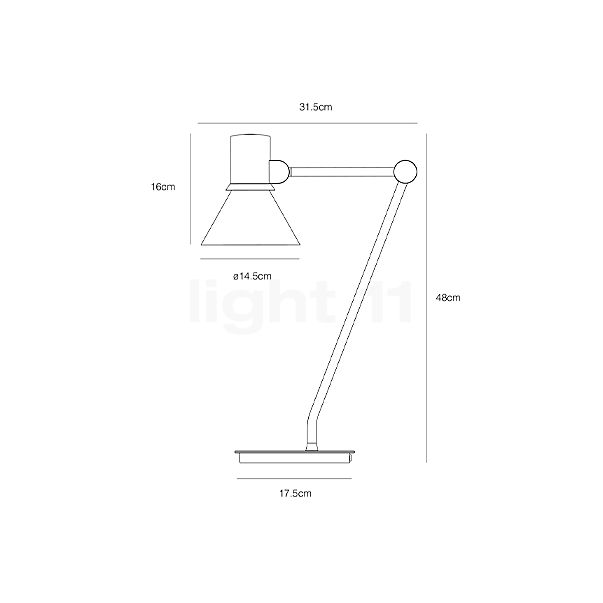 Anglepoise Type 80 Desk Lamp grey sketch