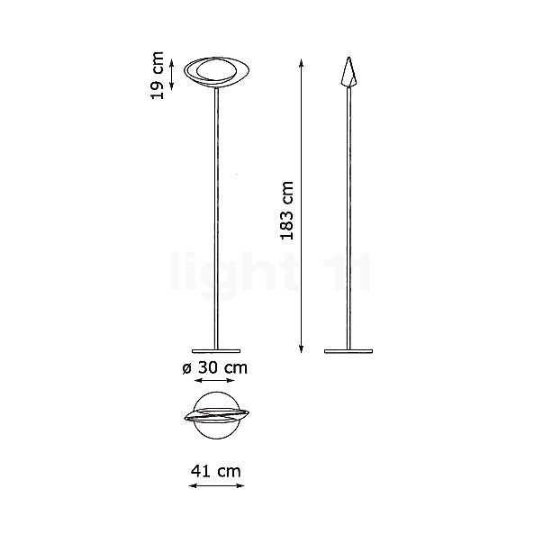 Artemide Cabildo Terra LED white - 3,000 K sketch