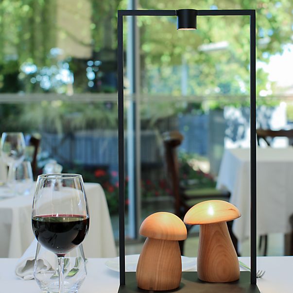 Artemide Curiosity Table Lamp LED black, 36 cm, with glass diffuser