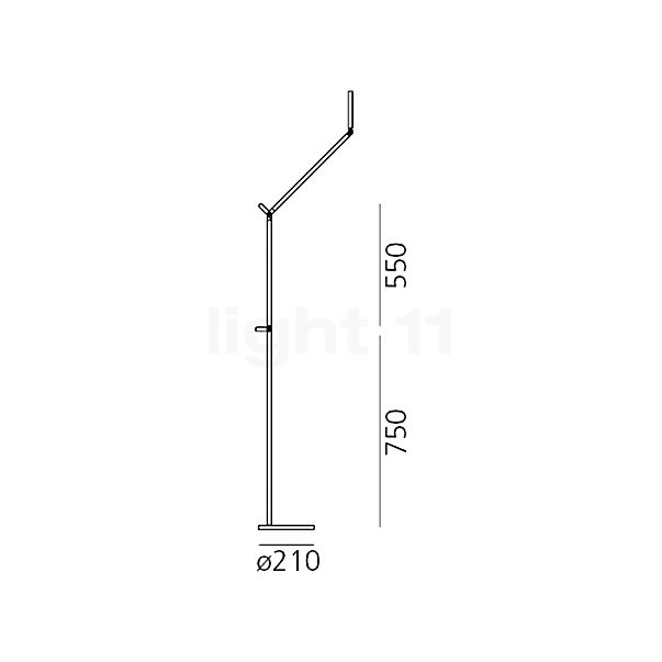 Artemide Demetra Lettura black matt - 2,700 K sketch