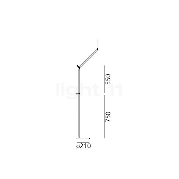 Artemide Demetra Professional Lettura anthracite grey - 3,000 K sketch