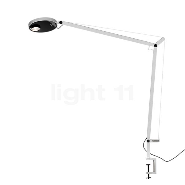 Artemide Demetra Professional Tavolo white - 3,000 K - with clamp - with motion sensor