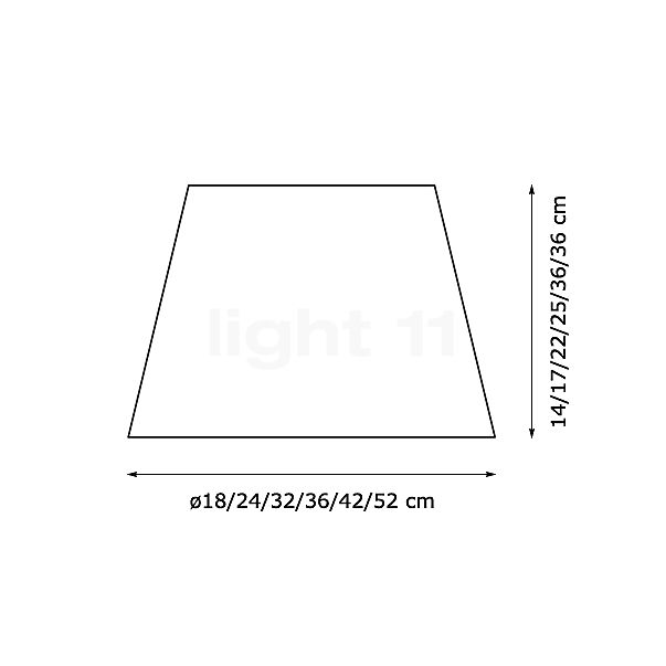 Artemide Ersatzteil Tolomeo Satinschirme ø42 cm Skizze