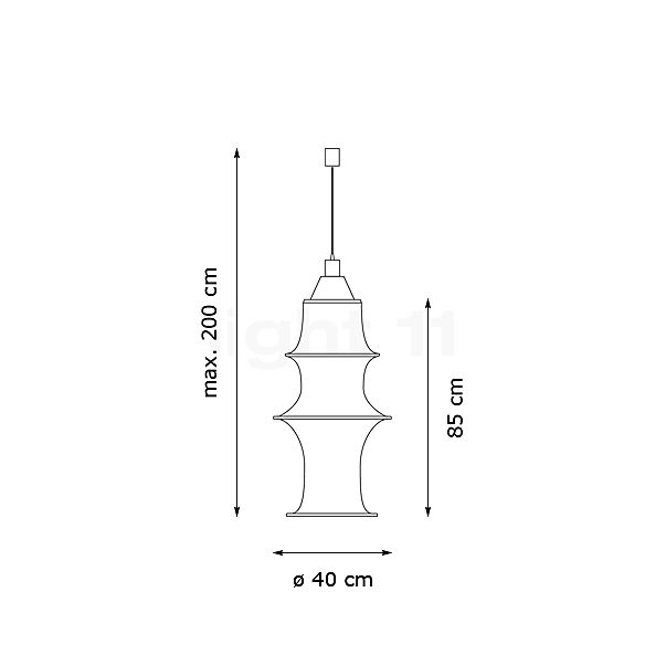 Artemide Falkland Pendel 85 cm skitse