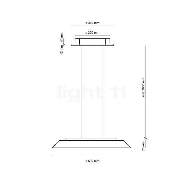 Artemide Febe Sospensione LED grey - 3,000 K sketch