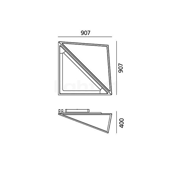 Artemide Flexia Applique LED bleu - vue en coupe