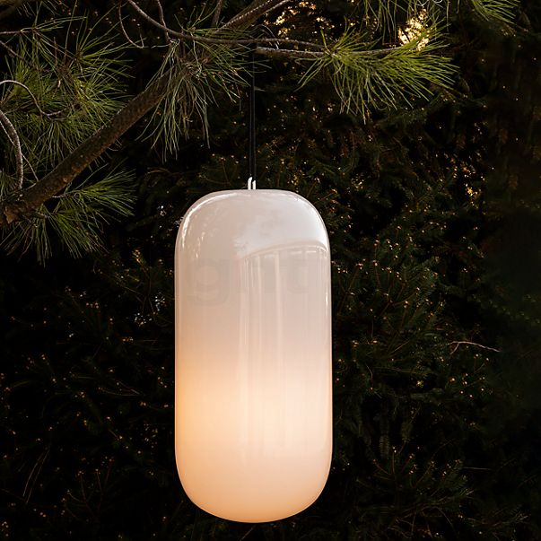 Artemide Gople Outdoor, lámpara de suspensión blanco