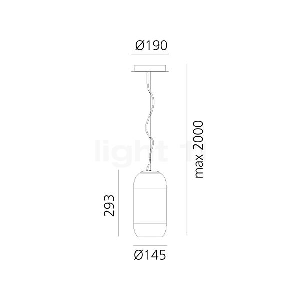 Artemide Gople Sospensione koper/body zilver - mini schets