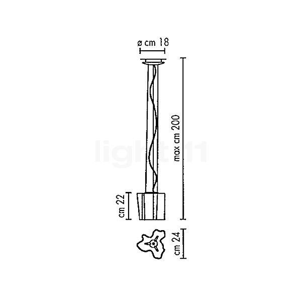 Artemide Logico Pendelleuchte weiß - 24 cm Skizze