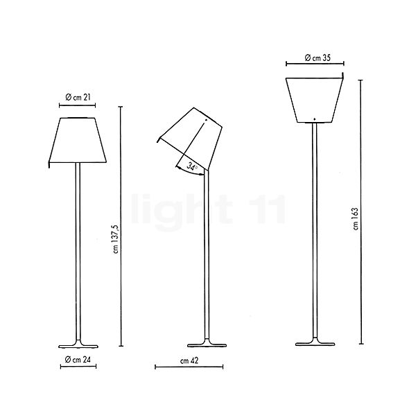 Artemide Melampo Terra brons - 35 cm schets