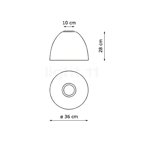 Artemide Nur Plafondlamp LED wit glanzend - Mini schets