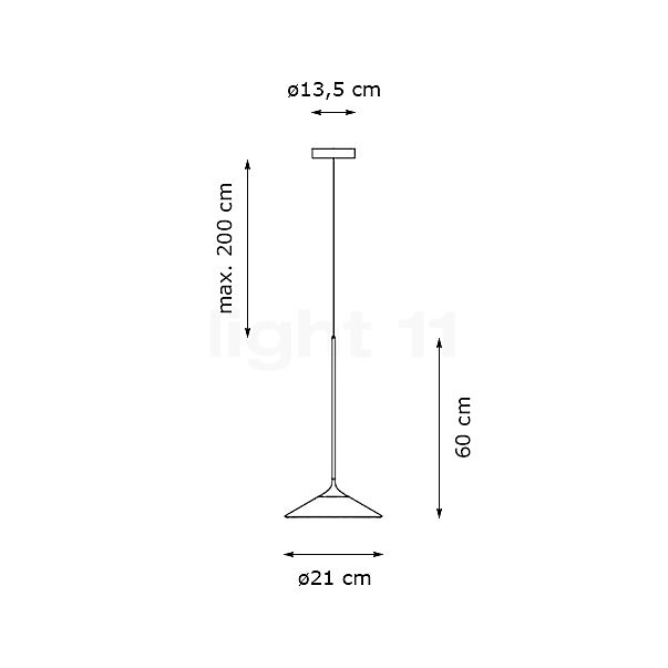 Artemide Orsa Pendelleuchte LED 21 cm - B-Ware - leichte Gebrauchsspuren - voll funktionsfähig Skizze