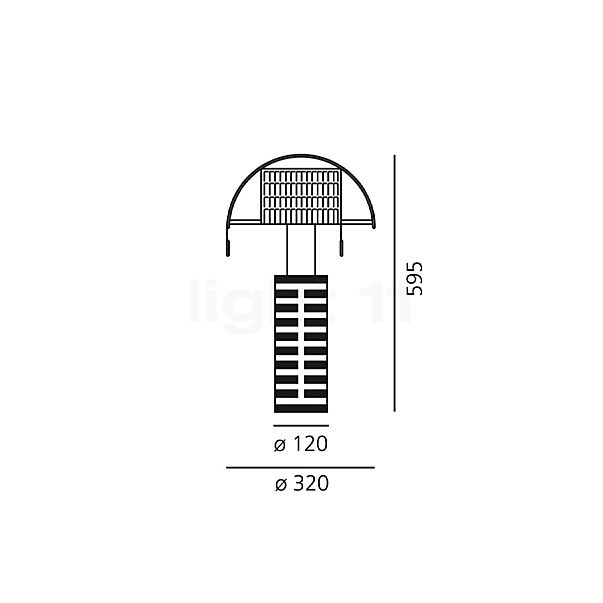 Artemide Shogun Tafellamp zwart/wit schets