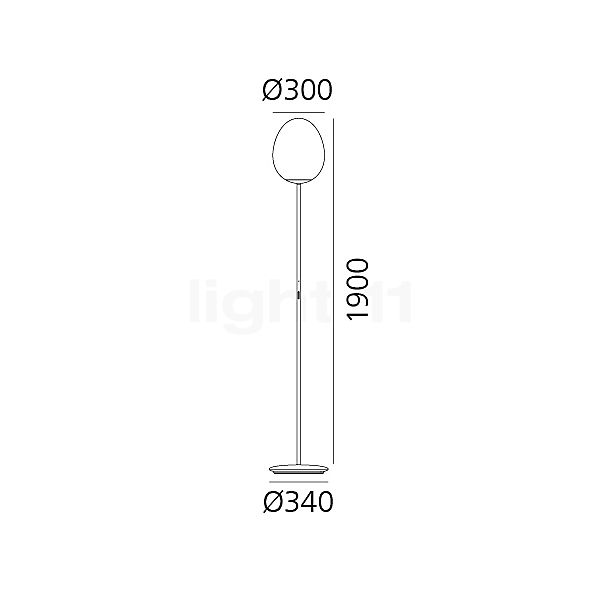 Artemide Stellar Nebula Stehleuchte LED 30 cm Skizze