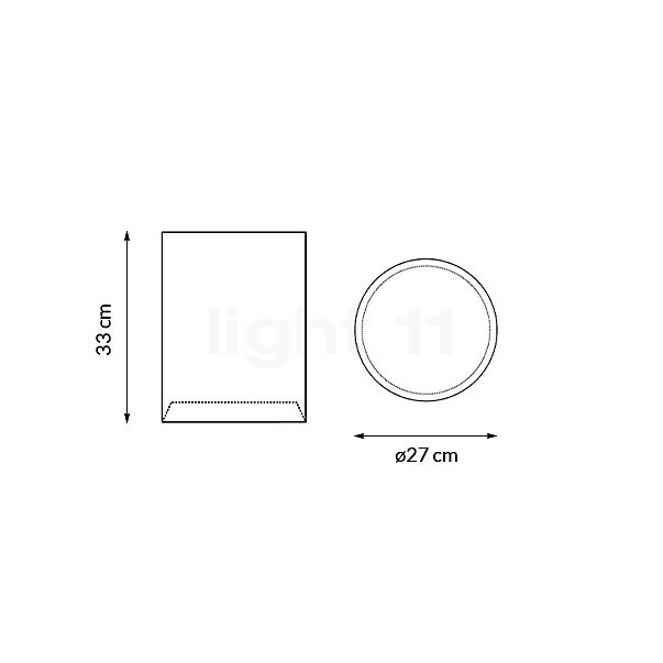 Artemide Tagora Deckenleuchte LED grau/weiß - ø27 cm Skizze