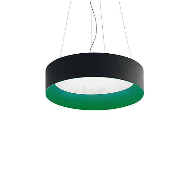 Artemide Tagora Up & Downlight, lámpara de suspensión LED negro/verde - ø97 cm