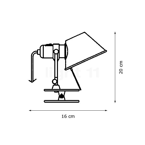 Artemide Tolomeo Micro Pinza orange Skizze