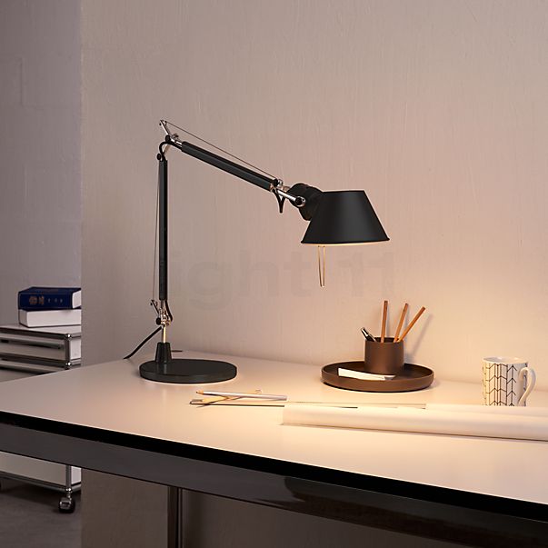 Artemide Tolomeo Mini Tavolo aluminio pulido y anodizado