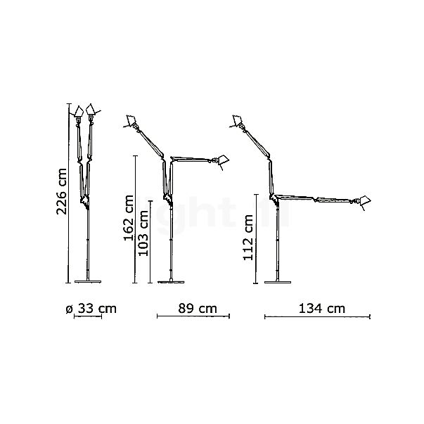 Artemide Tolomeo Terra doppio white sketch