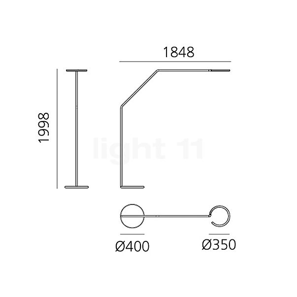 Artemide Vine Light Floor Lamp LED black - Office sketch