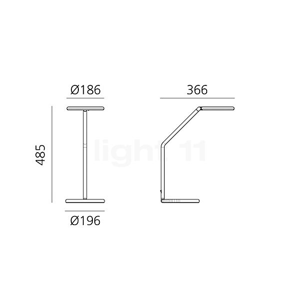 Artemide Vine Light Table Lamp LED black sketch