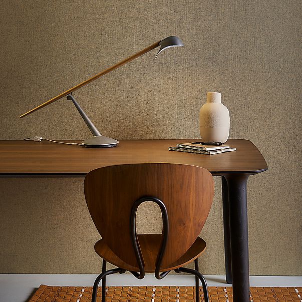 B.lux Bluebird Table Lamp LED aluminium polished/mahogany