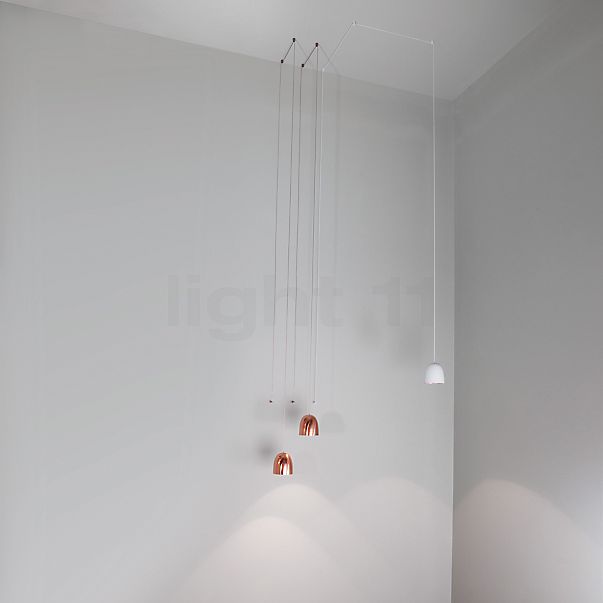 B.lux Speers Pendelleuchte LED weiß/Messing, dimmbar