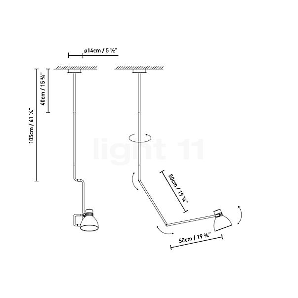 B.lux System pendant light beige , discontinued product sketch