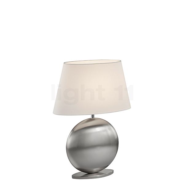 Bankamp Asolo, lámpara de sobremesa níquel/blanco, 41 cm