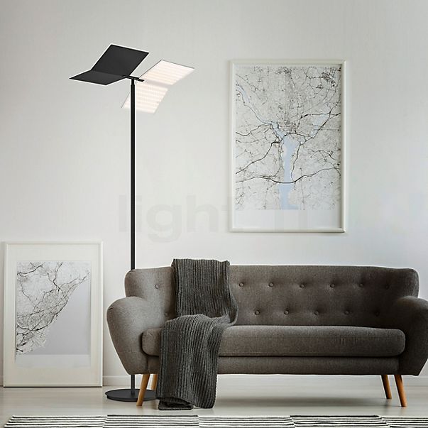 Bankamp Book Plus Lampadaire LED 2 foyers noir