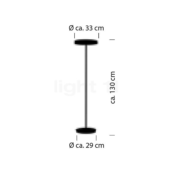 Bankamp Button Floor Lamp LED aluminium anodised sketch