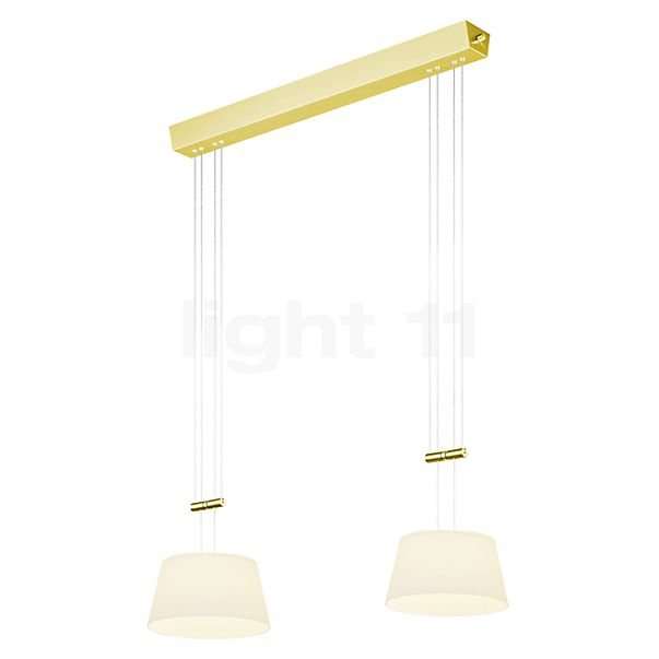 Bankamp Conus Pendant Light LED 2 lamps brass matt