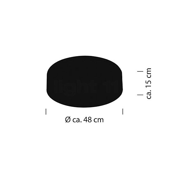 Bankamp Flair Ceiling Light LED black - ø48 cm sketch