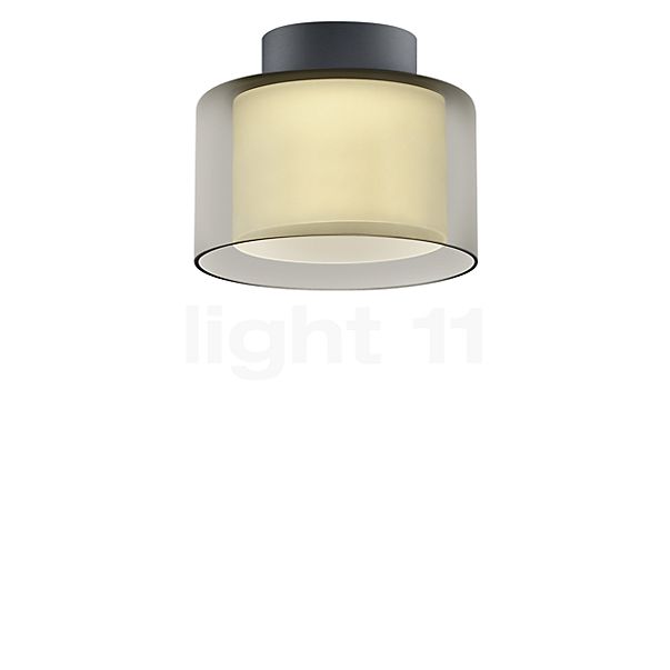 Bankamp Grand Plafondlamp LED antraciet mat/glas rook - ø20 cm